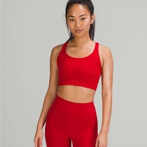 Lululemon Longline Energy Bra, Lunar Year Exclusive in Dark Red - size 6